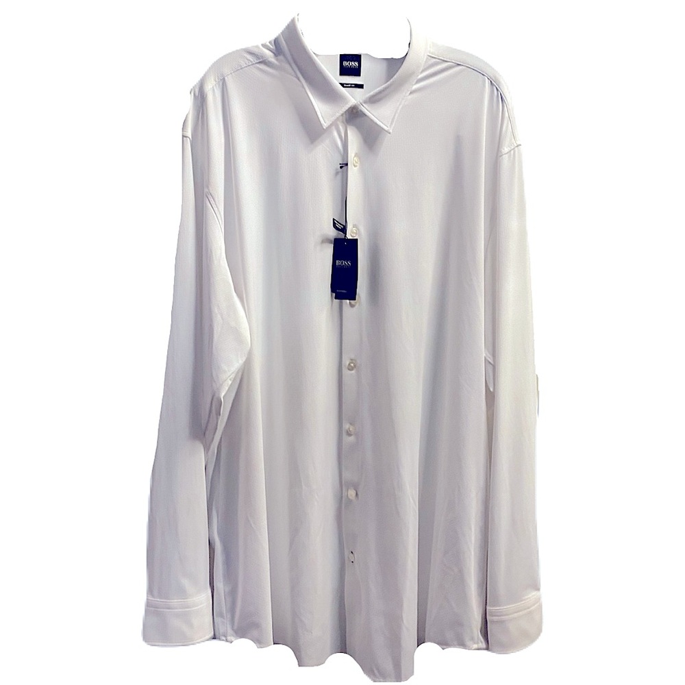 Hugo Boss Men's Robbie Sharp Fit Performance Stretch Shirt Big & Tall 3XL